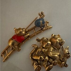 Gold and Red Disney Winnie the Pooh Pin Set